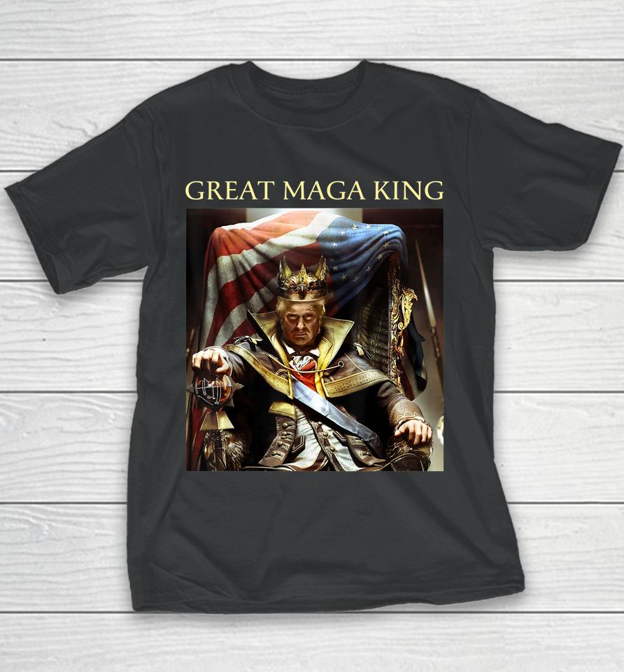 Funny Ultra Maga T Shirt Trump The Great Maga King Youth T-Shirt