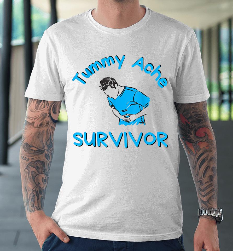 Funny Vintage Tummy Ache Survivor My Stomach Hurts Premium T-Shirt