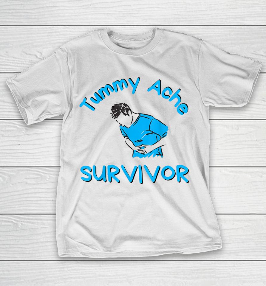 Funny Vintage Tummy Ache Survivor My Stomach Hurts T-Shirt