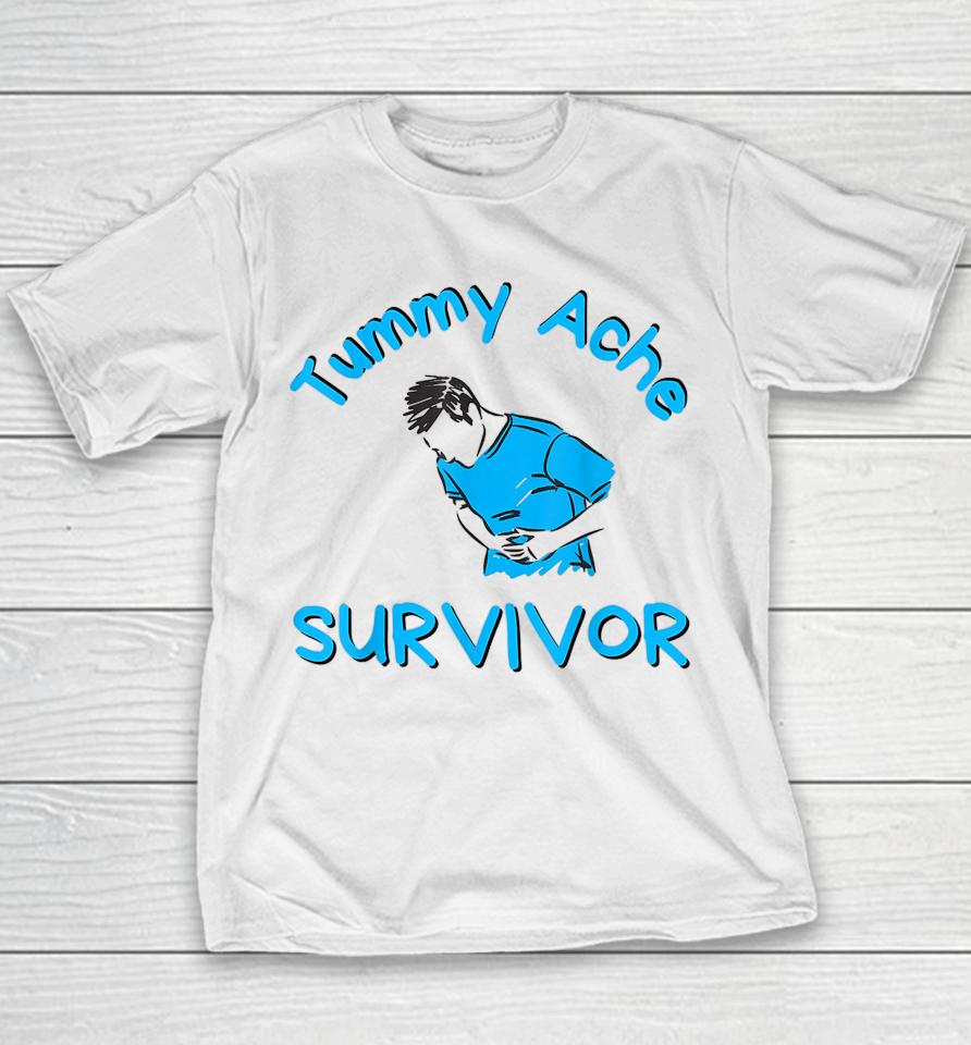 Funny Vintage Tummy Ache Survivor My Stomach Hurts Youth T-Shirt