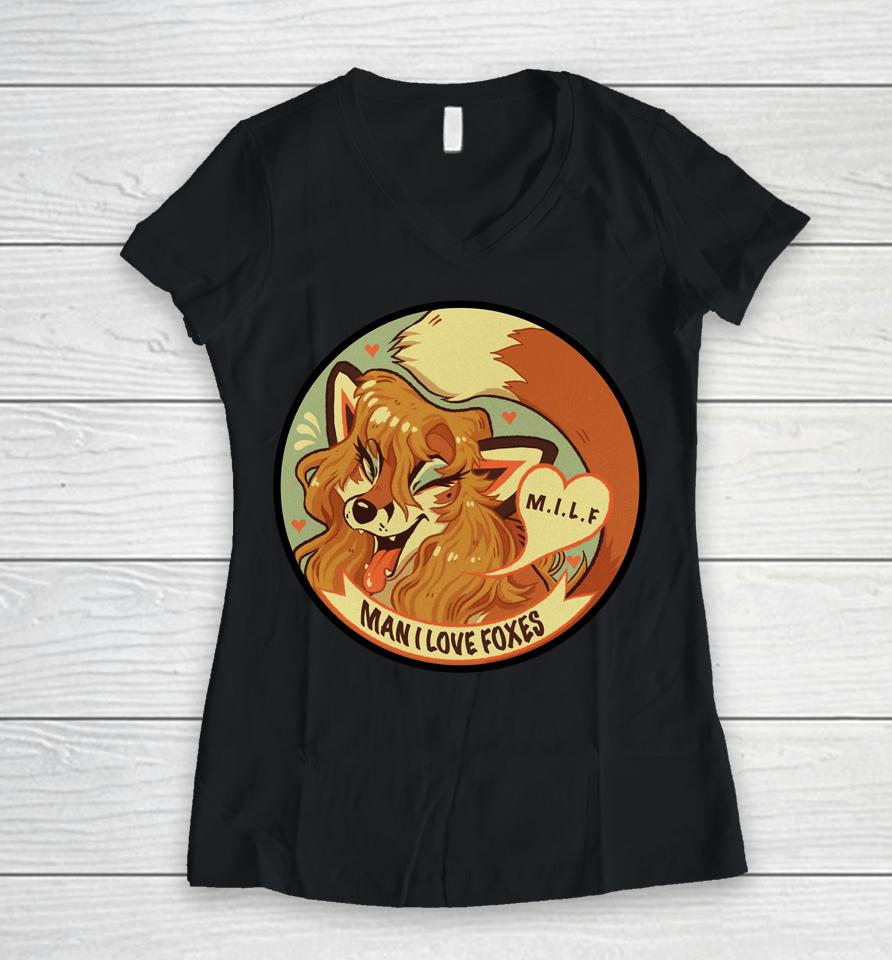 Furaffinity Moth Prout Milf Man I Love Foxes Classic Women V-Neck T-Shirt