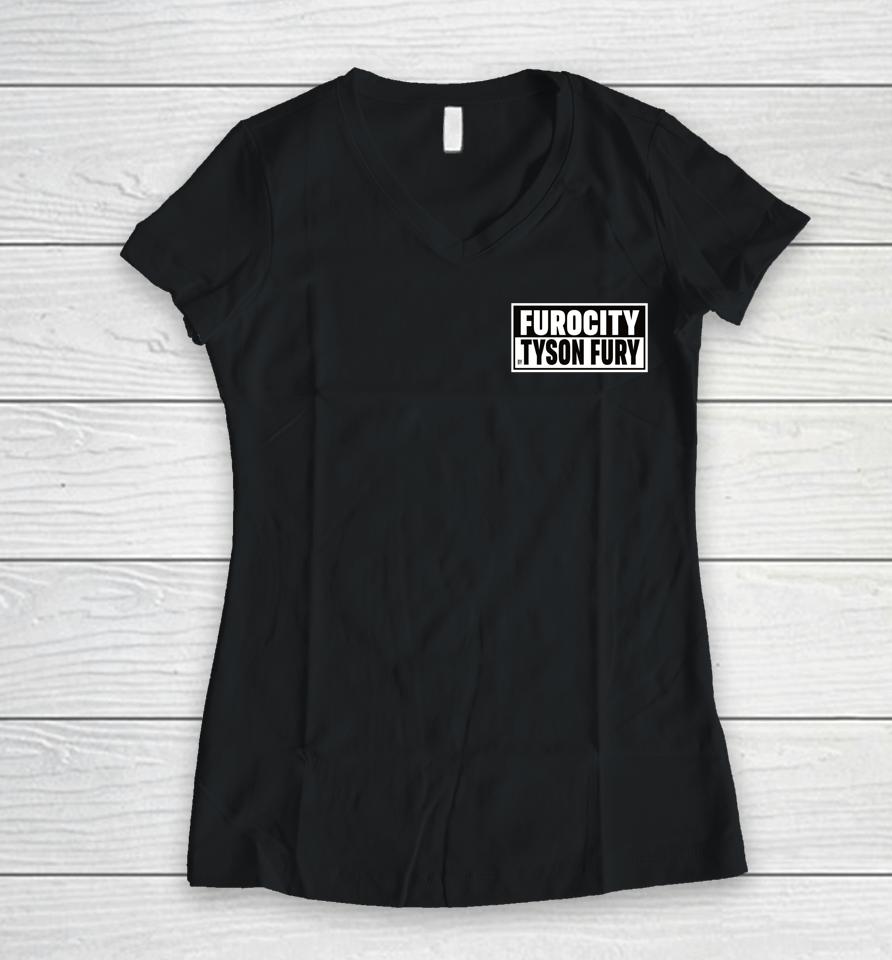 Furocity Tyson Fury Women V-Neck T-Shirt