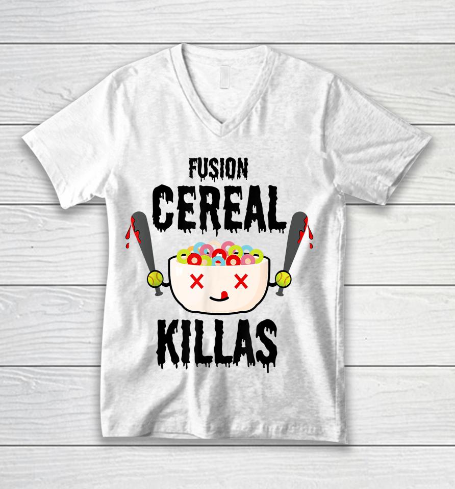 Fusion Softball Cereal Unisex V-Neck T-Shirt