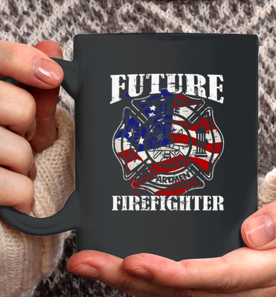 Future Firefighter Usa Flag Theme For Birthday Coffee Mug