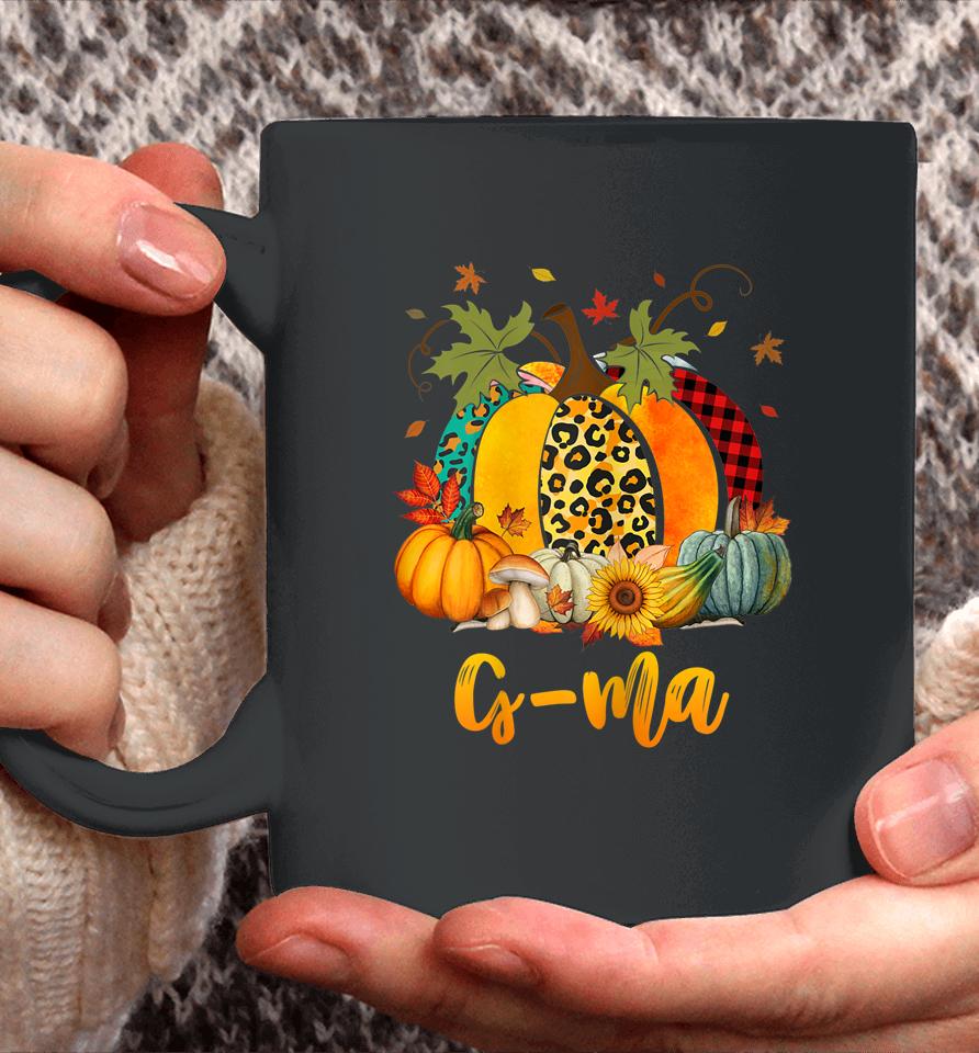 G-Ma Pumpkin Leopard Plaid Thanksgiving Family Matching Coffee Mug