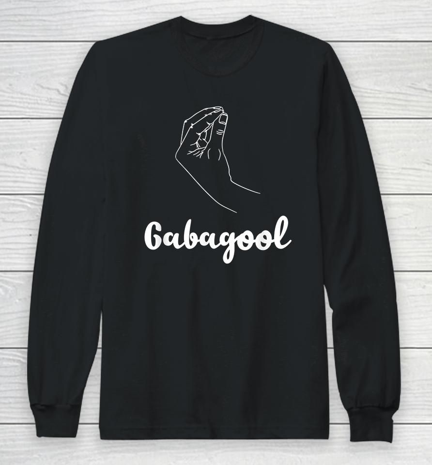 Gabagool Italian American Meat With Hand Sign Funny Long Sleeve T-Shirt