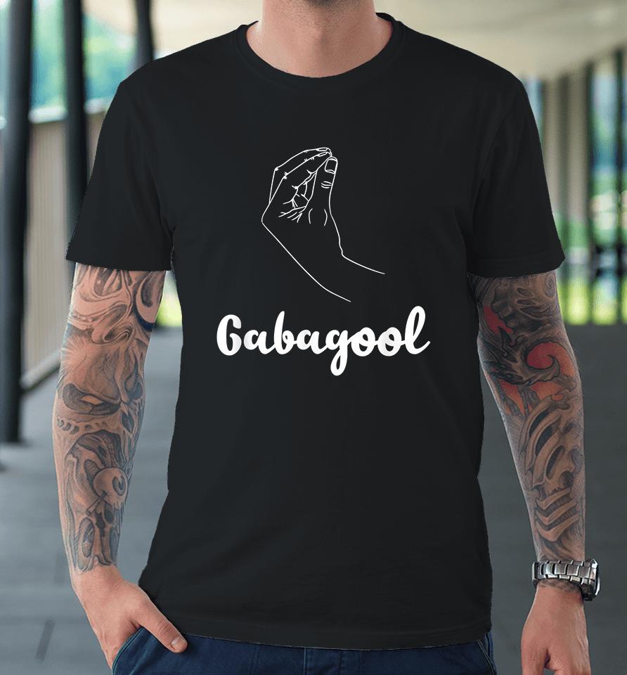 Gabagool Italian American Meat With Hand Sign Funny Premium T-Shirt