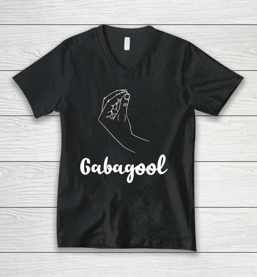 Gabagool Italian American Meat With Hand Sign Funny Unisex V-Neck T-Shirt