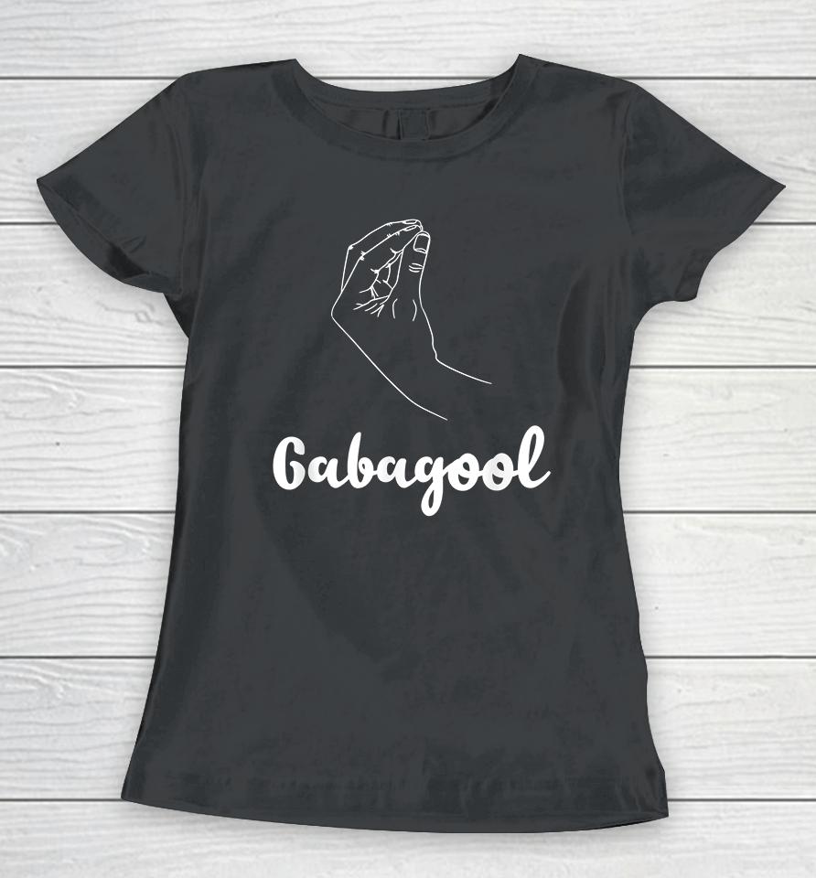 Gabagool Italian American Meat With Hand Sign Funny Women T-Shirt