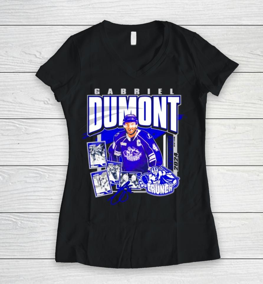 Gabriel Dumont Syracuse Crunch Hockey Player Women V-Neck T-Shirt