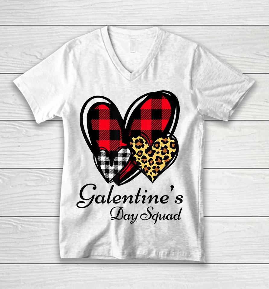 Galentine's Day Squad Valentine's Day Unisex V-Neck T-Shirt