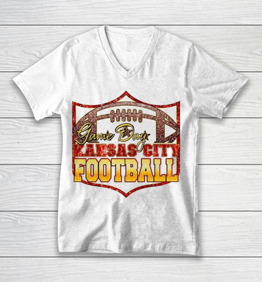 Game Day Kansas City Football Logo Unisex V-Neck T-Shirt