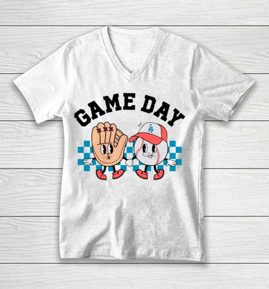 Game Day Los Angeles Dodgers Baseball Unisex V-Neck T-Shirt