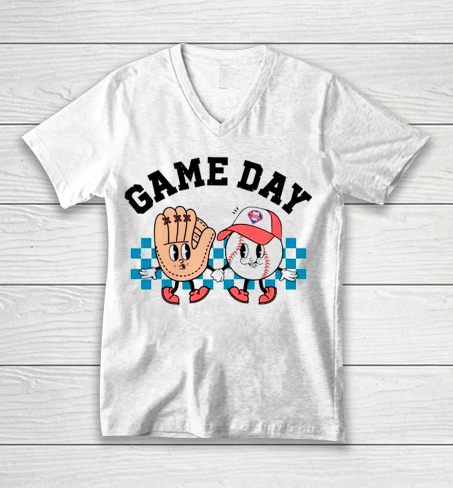 Game Day Philadelphia Phillies Baseball Unisex V-Neck T-Shirt