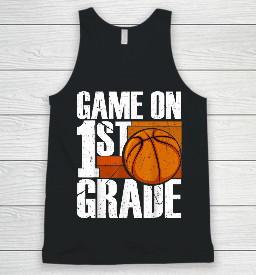 Game On 1St Grade Basketball Back To School First Grade Team Unisex Tank Top