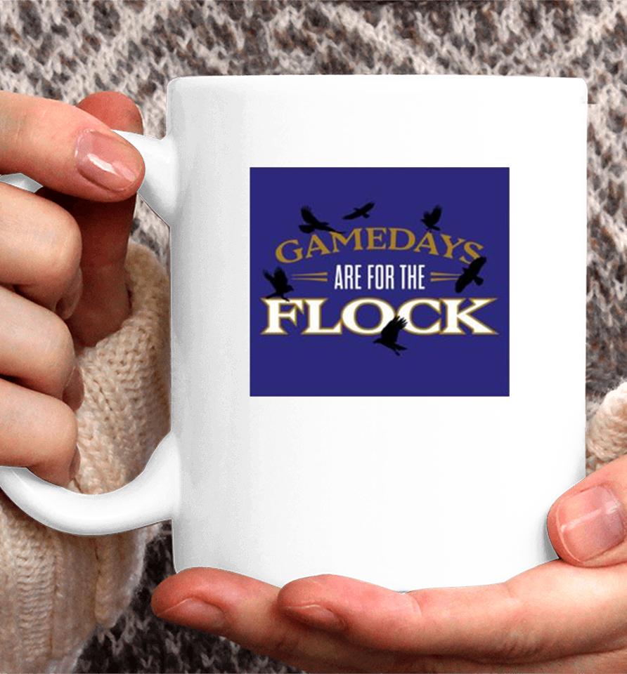 Gamedays Are For The Flock Baltimore Football Night Crow Coffee Mug