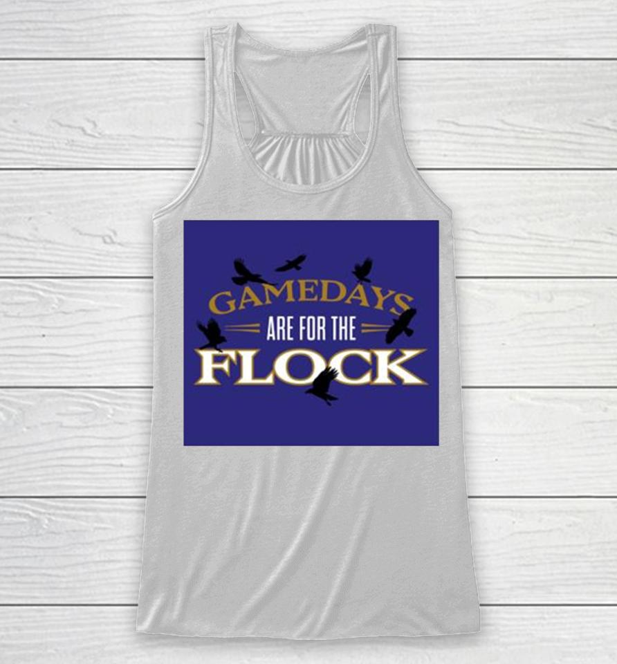 Gamedays Are For The Flock Baltimore Football Night Crow Racerback Tank