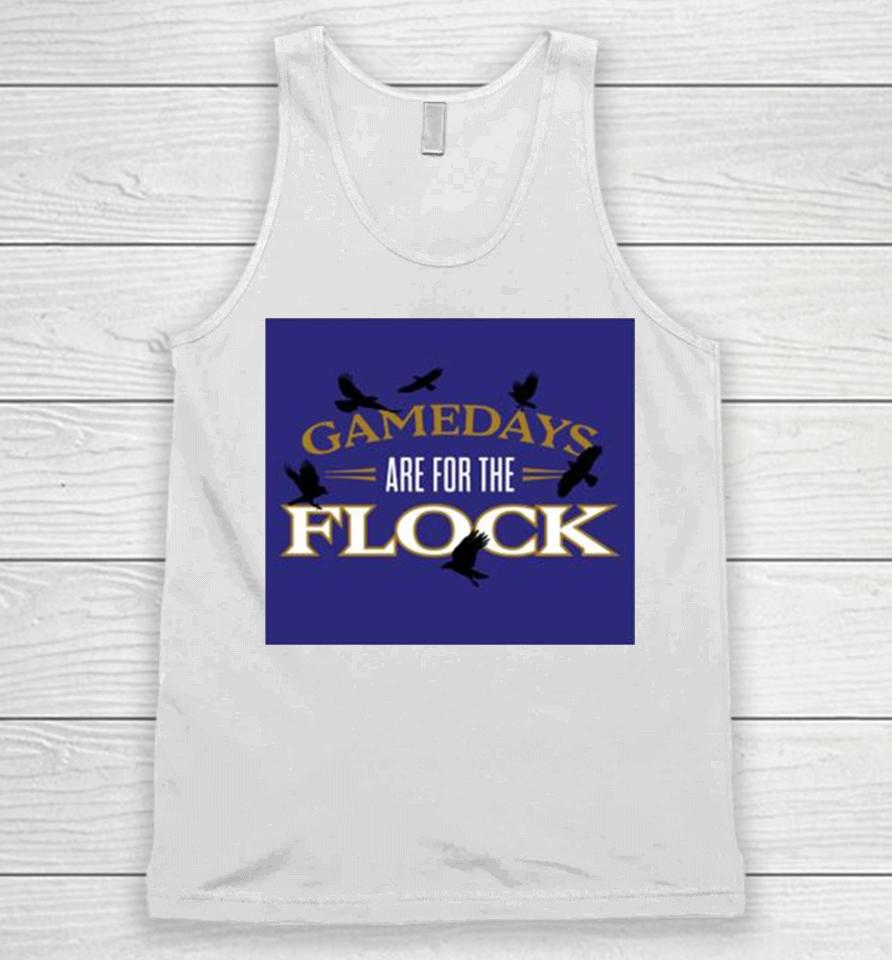 Gamedays Are For The Flock Baltimore Football Night Crow Unisex Tank Top