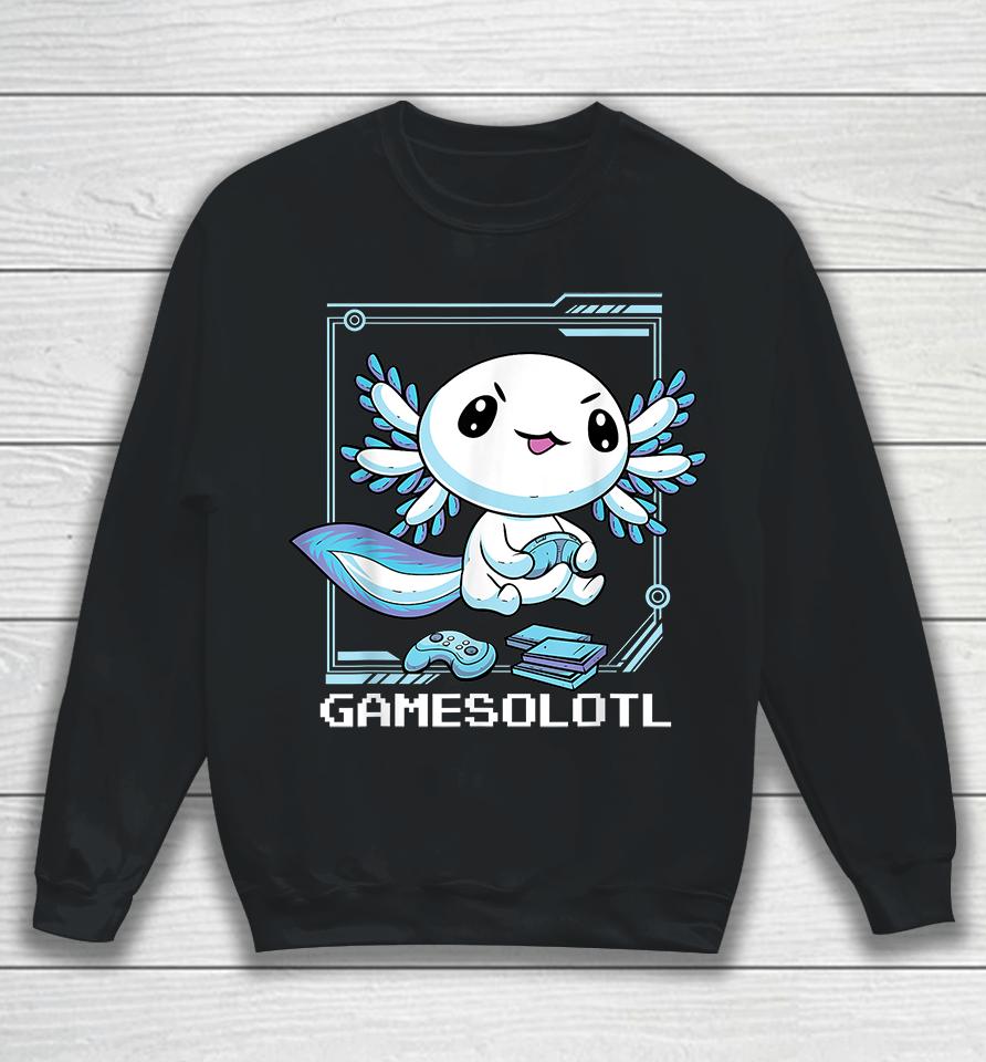 Gamer Axolotl Gamesolotl Sweatshirt