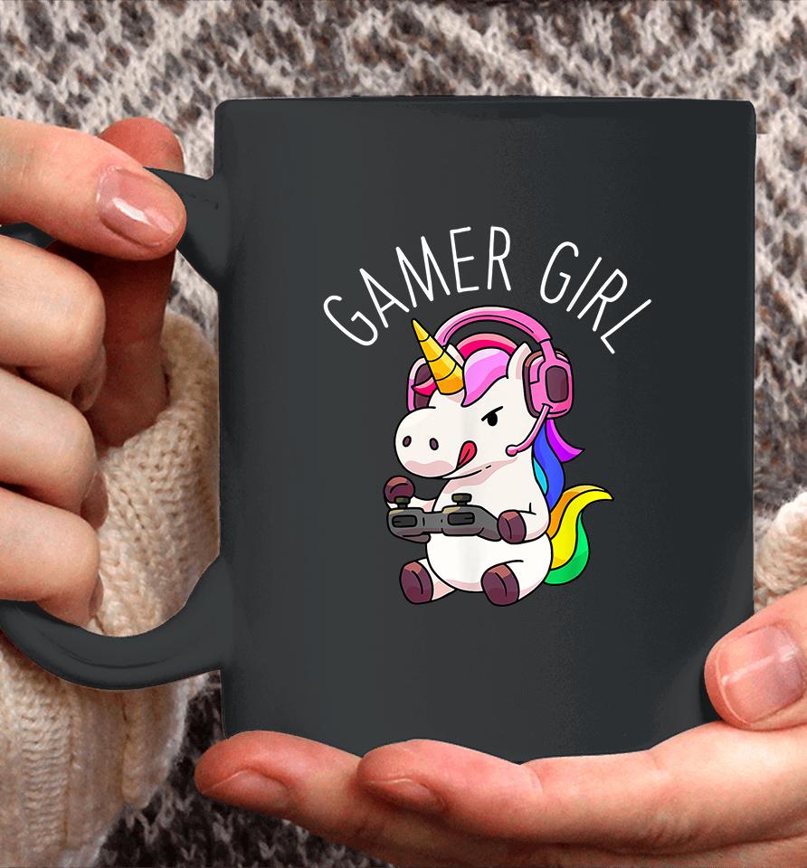 Gamer Girl Unicorn Coffee Mug