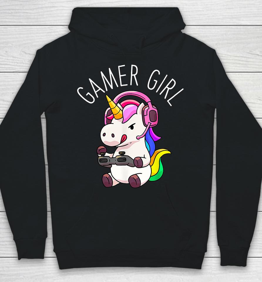 Gamer Girl Unicorn Hoodie