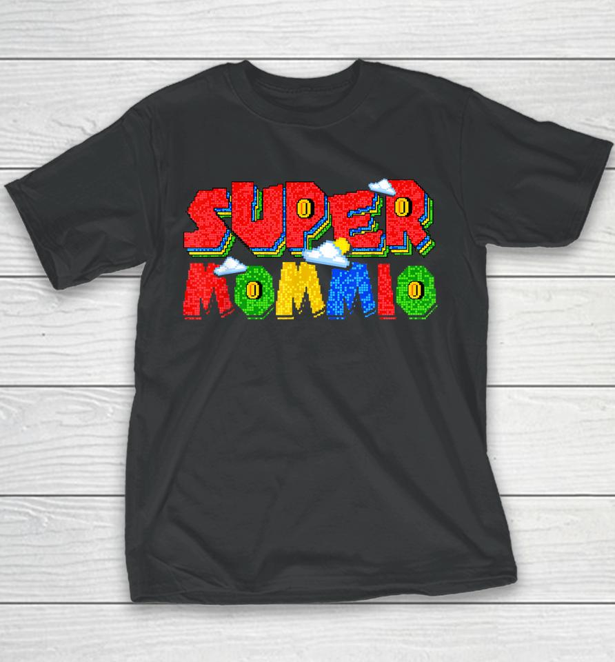 Gamer Mommio Super Mom Mother's Day Funny Gift From Kids Youth T-Shirt