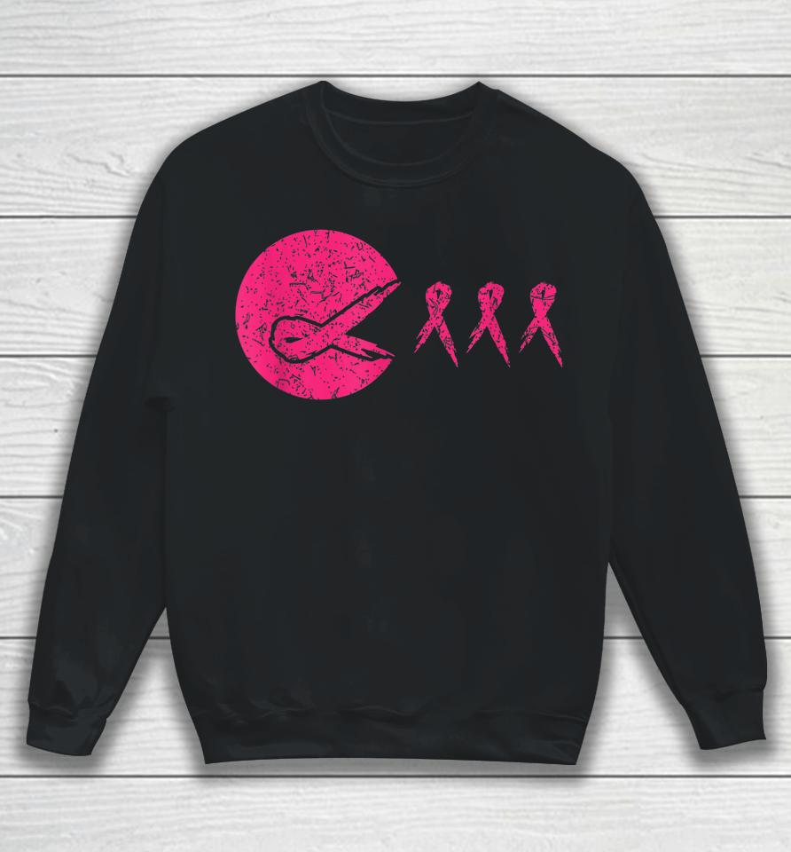 Gamer Pink Ribbon Breast Cancer Awareness Video Games Sweatshirt