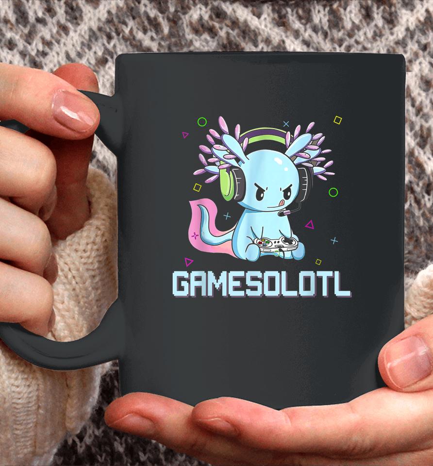 Gamesolotl Cute Axolotl Video Gamer Kawaii Anime Boys Girls Coffee Mug