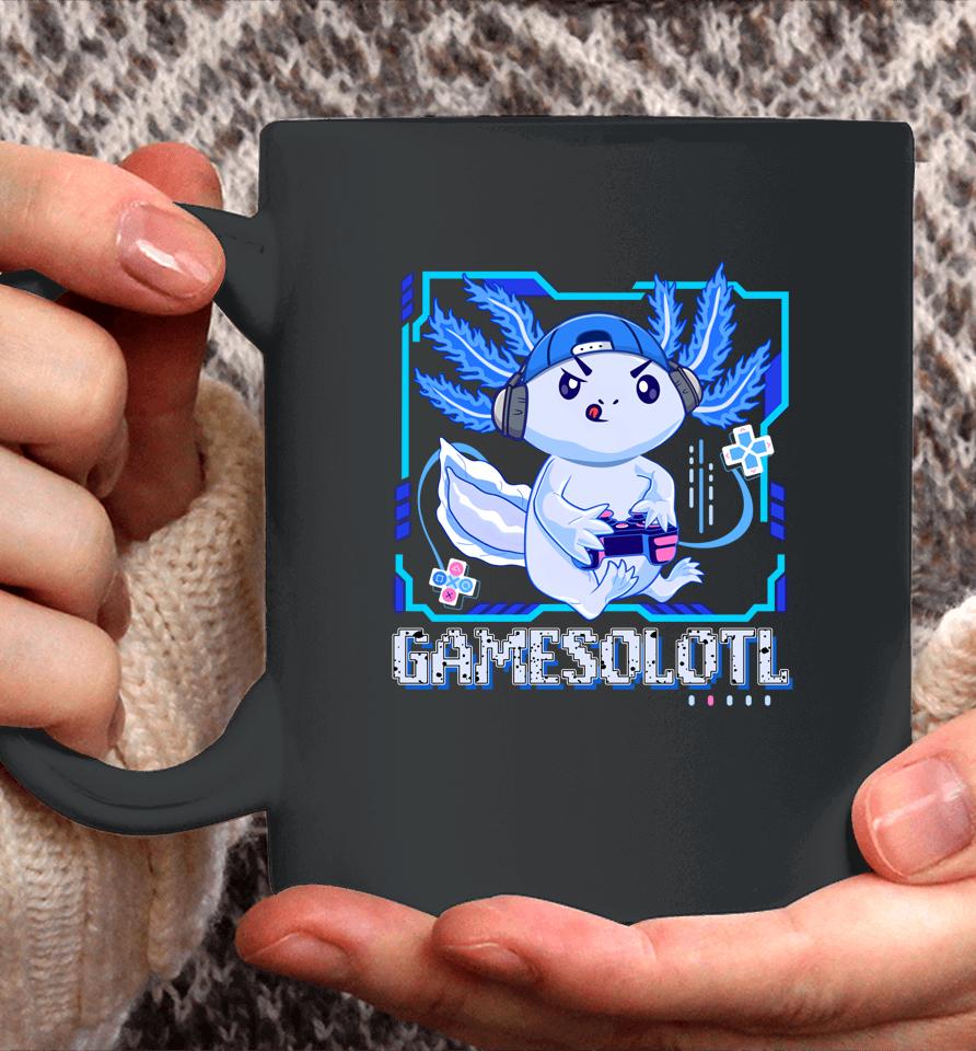 Gamesolotl Gamer Axolotl Video Games Anime Lizard Coffee Mug