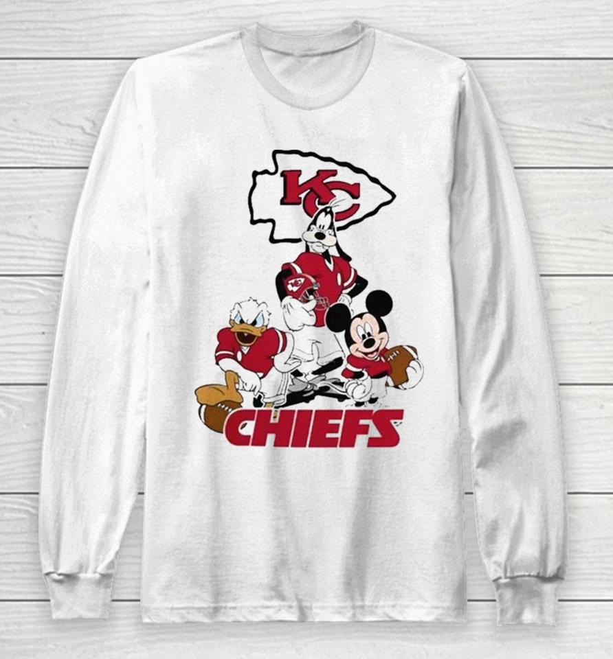 Gangster Mickey Mouse Nfl Kansas City Chiefs Football Players Logo Long Sleeve T-Shirt