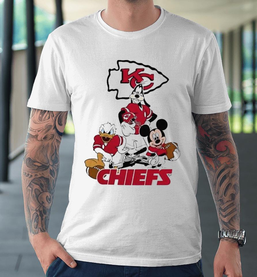 Gangster Mickey Mouse Nfl Kansas City Chiefs Football Players Logo Premium T-Shirt