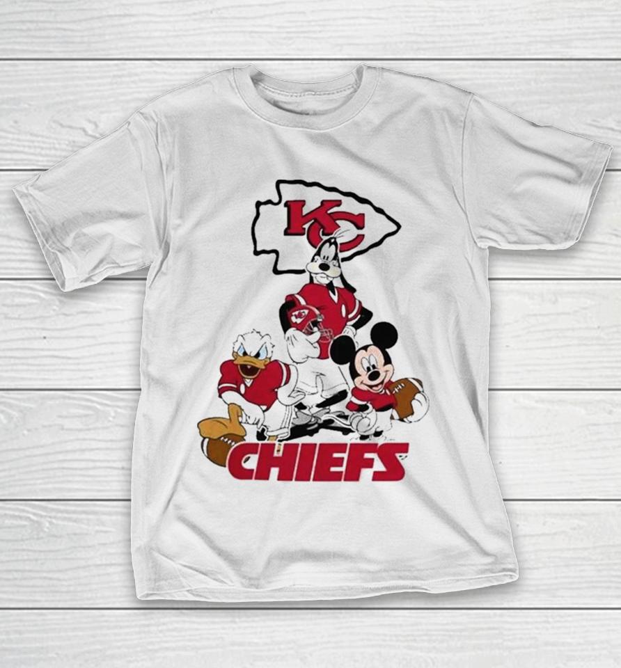Gangster Mickey Mouse Nfl Kansas City Chiefs Football Players Logo T-Shirt