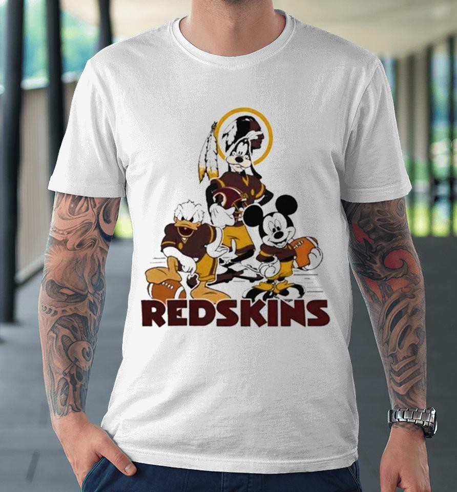 Gangster Mickey Mouse Nfl Washington Redskins Football Players Logo Premium T-Shirt