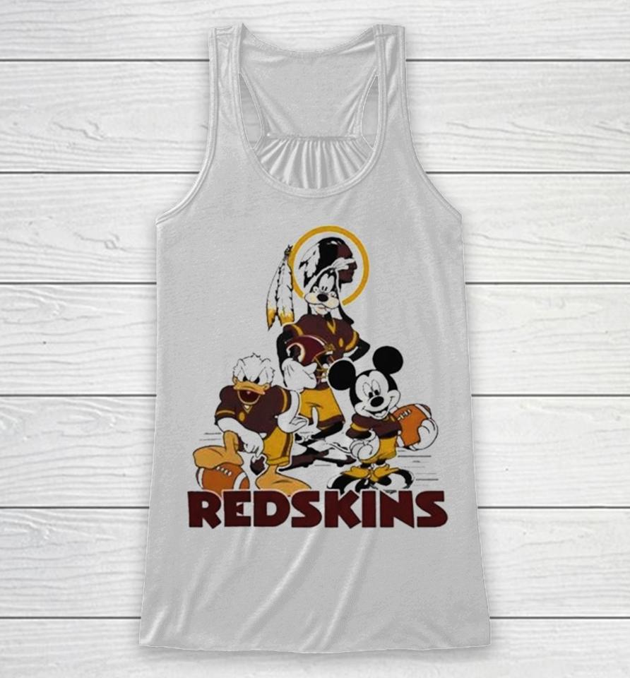 Gangster Mickey Mouse Nfl Washington Redskins Football Players Logo Racerback Tank