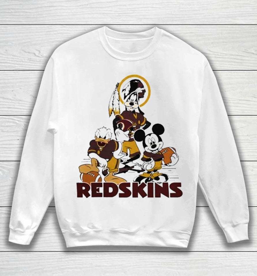 Gangster Mickey Mouse Nfl Washington Redskins Football Players Logo Sweatshirt