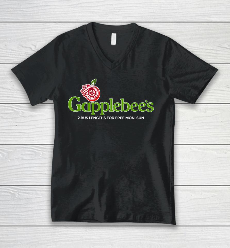 Gapplebee's Drag Racing Car Unisex V-Neck T-Shirt