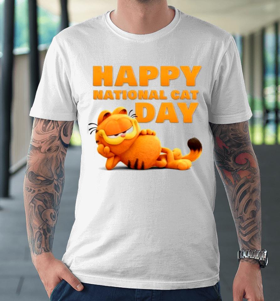 Garfield Happy National Cat Day 2023 Premium T-Shirt