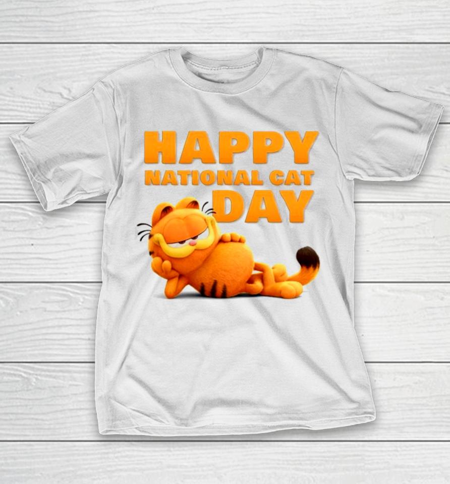 Garfield Happy National Cat Day 2023 T-Shirt