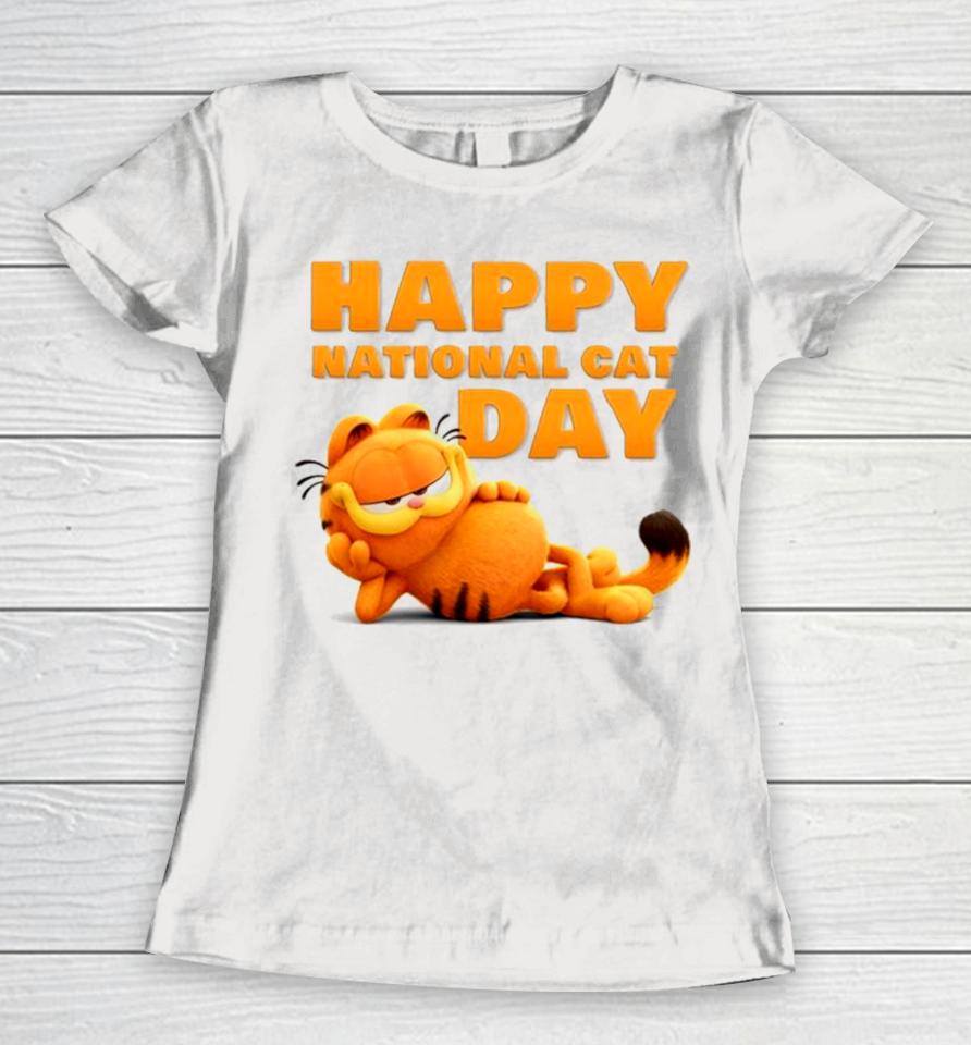 Garfield Happy National Cat Day 2023 Women T-Shirt