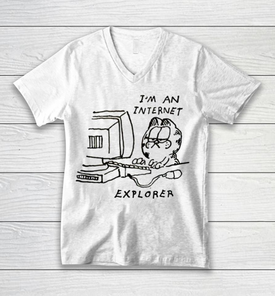 Garfield I’m An Internet Explorer Unisex V-Neck T-Shirt