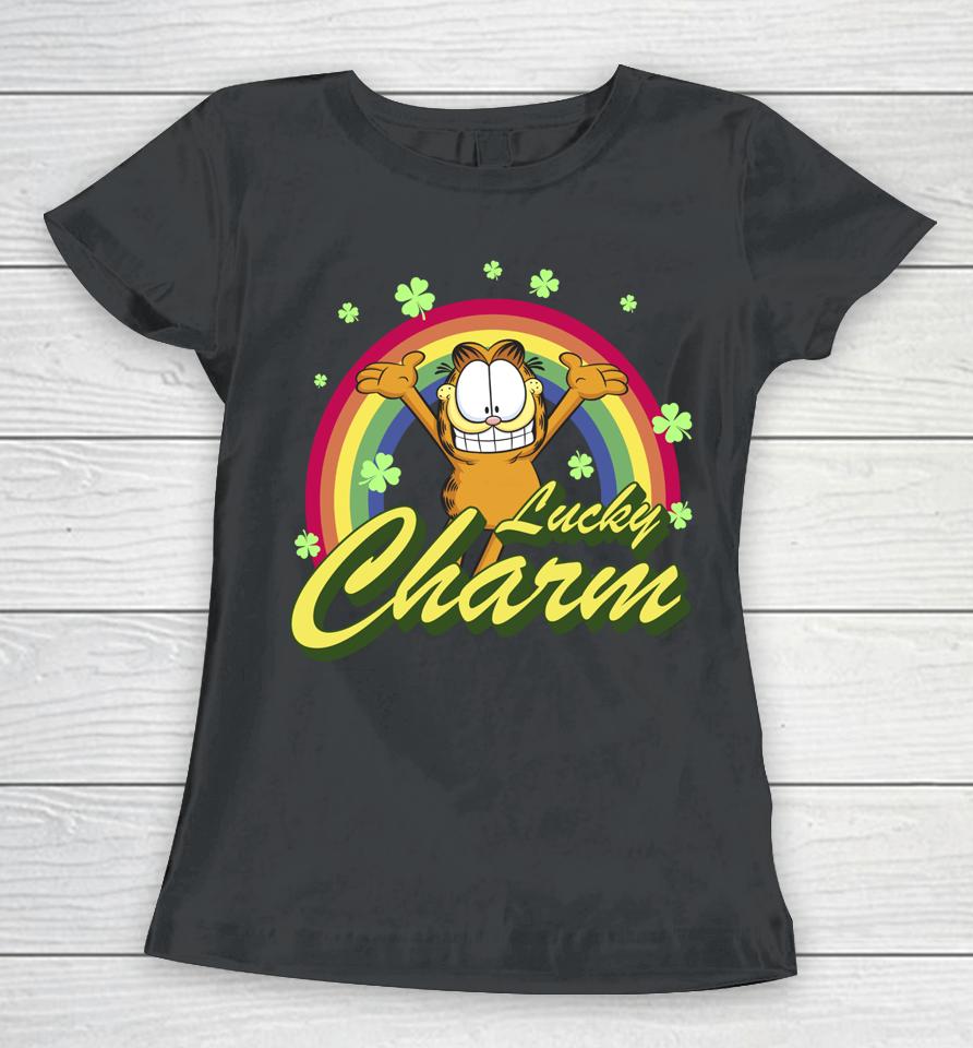 Garfield Lucky Charm Rainbow St Patrick's Day Women T-Shirt
