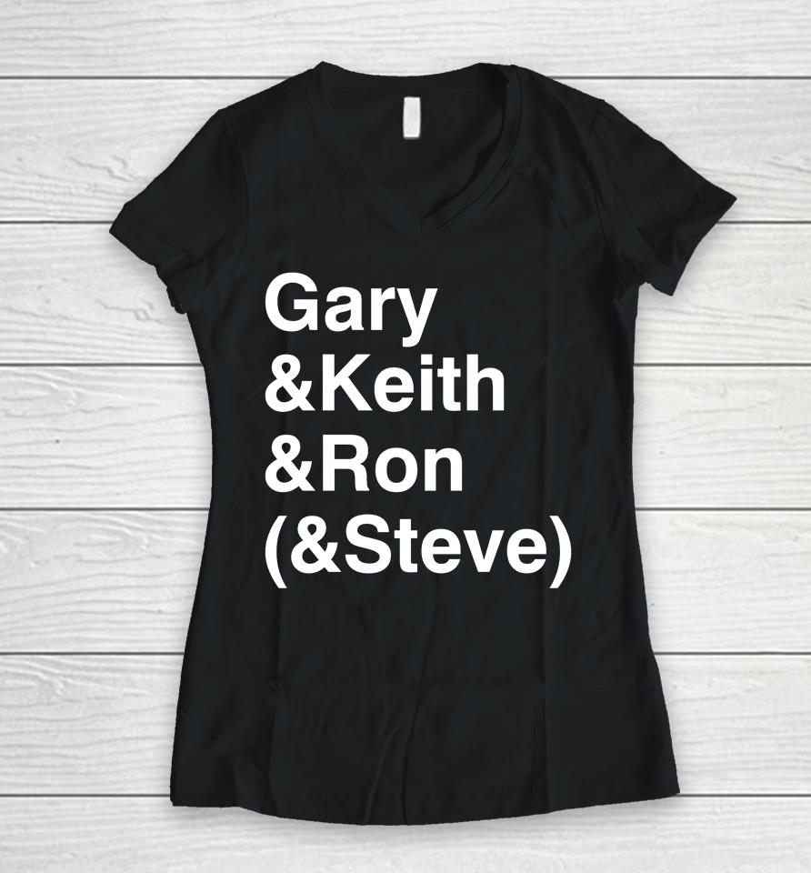 Gary Keith Ron Steve Women V-Neck T-Shirt