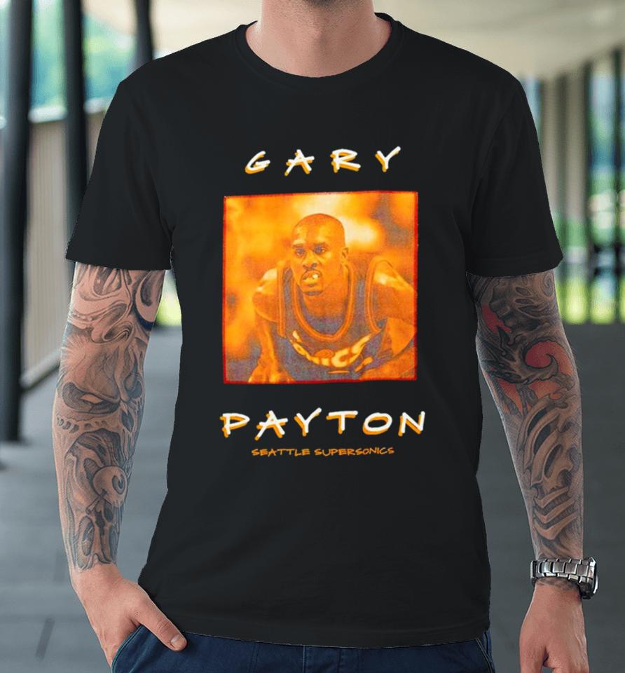 Gary Payton Seattle Supersonics Vintage Logo Premium T-Shirt