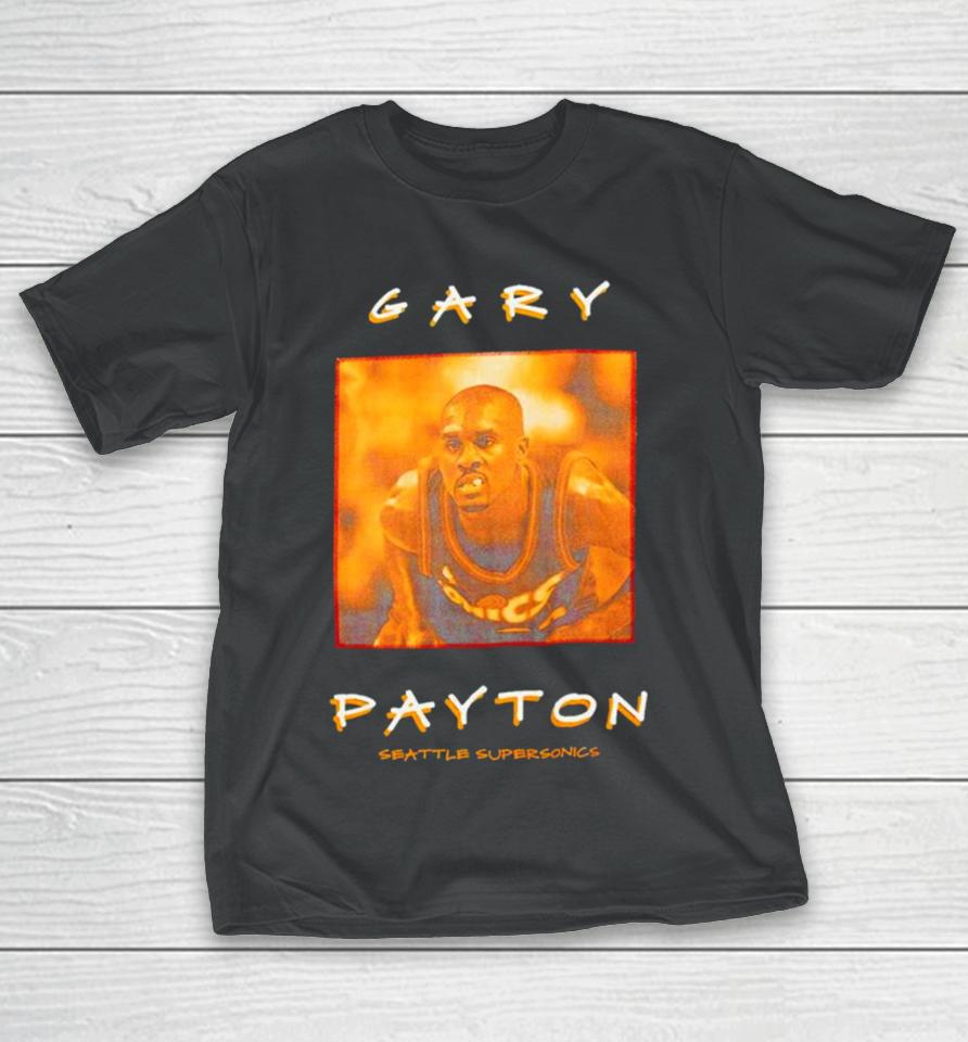 Gary Payton Seattle Supersonics Vintage Logo T-Shirt