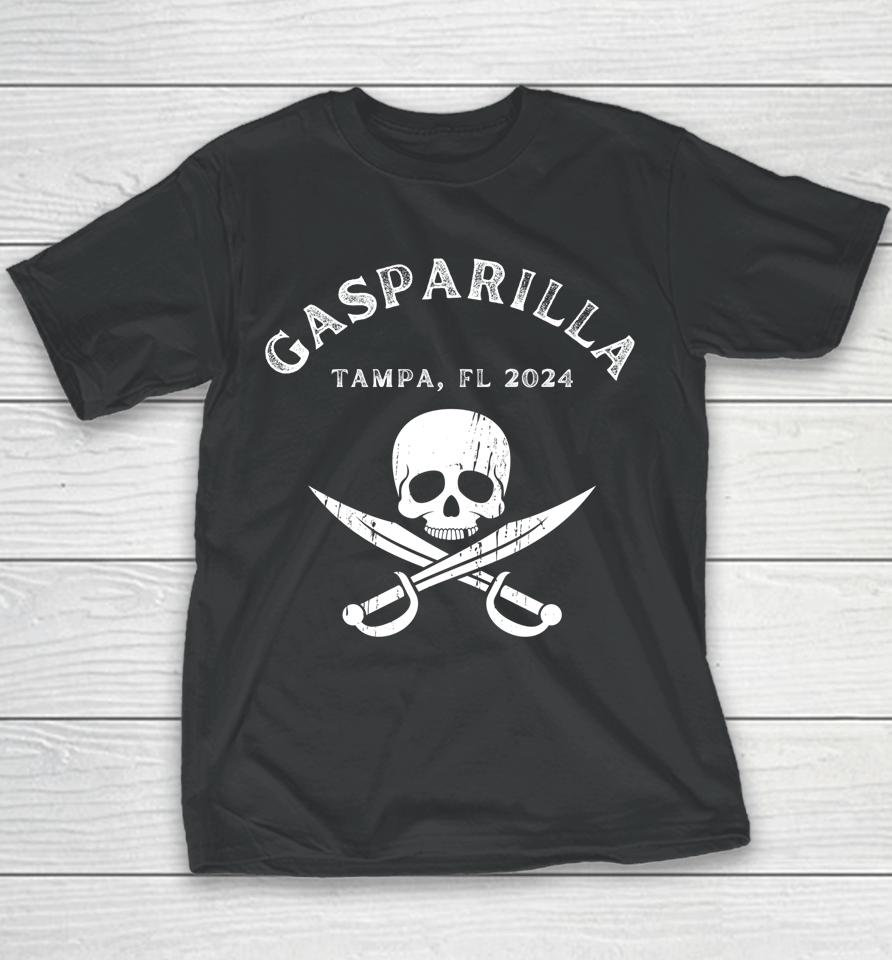 Gasparilla 2024 Pirate Festival Tampa Fl Jolly Roger Youth T-Shirt