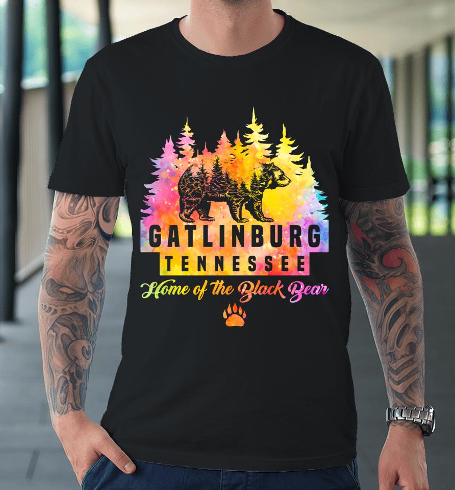 Gatlinburg Tennessee Bear Great Smoky Mountains Tie Dye Premium T-Shirt
