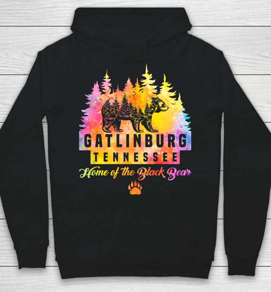 Gatlinburg Tennessee Bear Great Smoky Mountains Tie Dye Hoodie