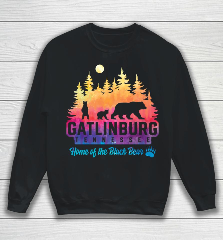Gatlinburg Tennessee Bear Great Smoky Mountains Tie Dye Sweatshirt