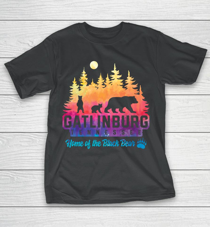 Gatlinburg Tennessee Bear Great Smoky Mountains Tie Dye T-Shirt