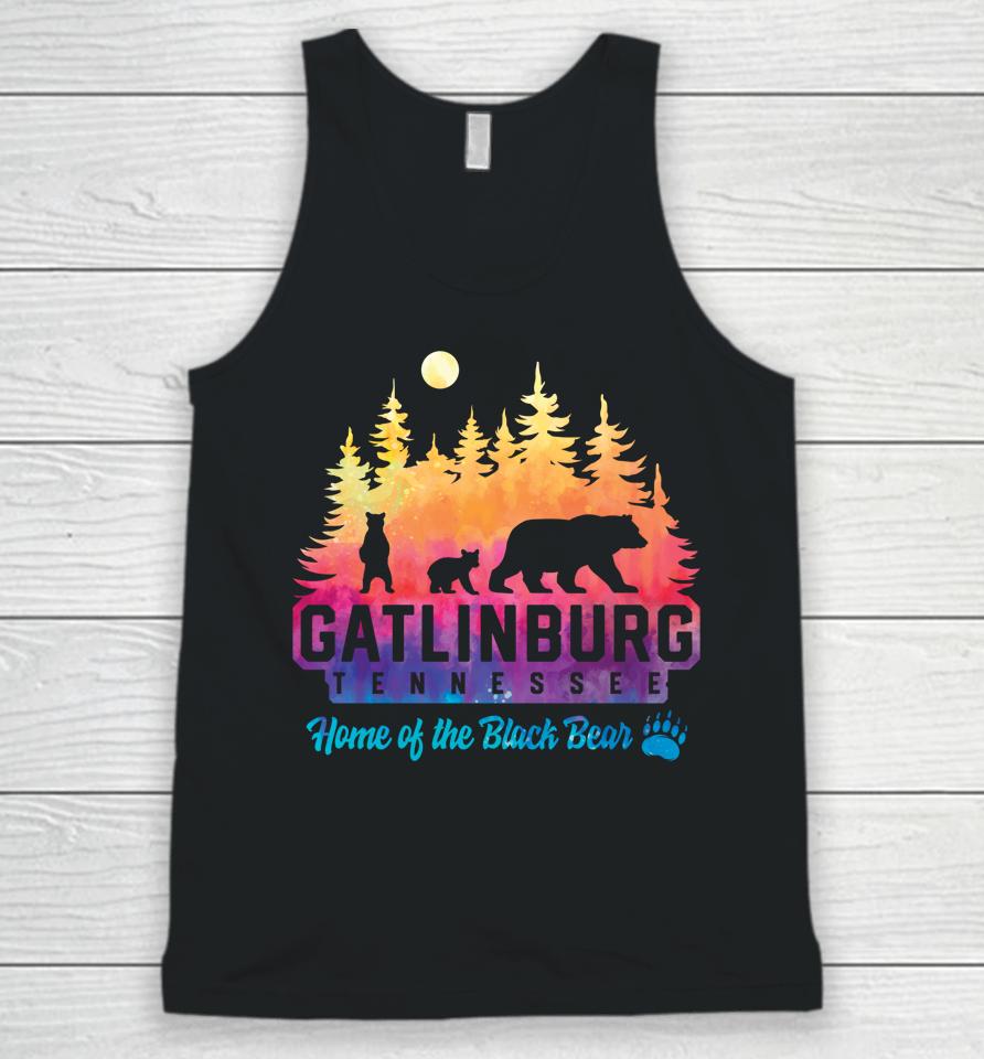 Gatlinburg Tennessee Bear Great Smoky Mountains Tie Dye Unisex Tank Top